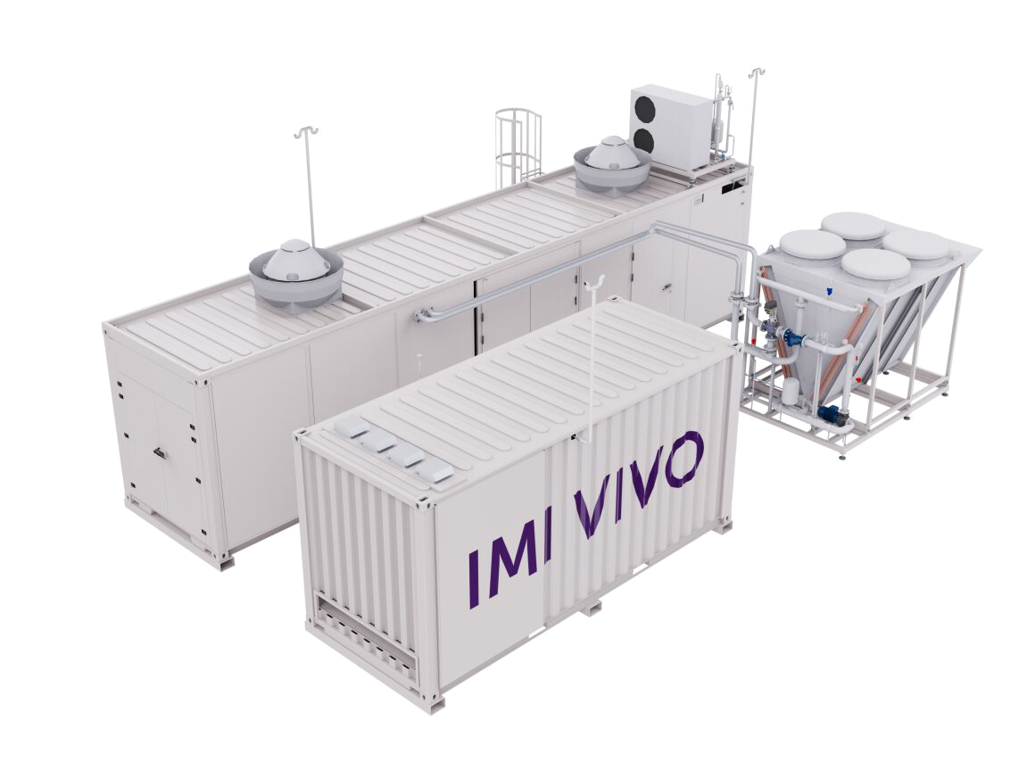All elements of a standard IMI VIVO electrolyser set up